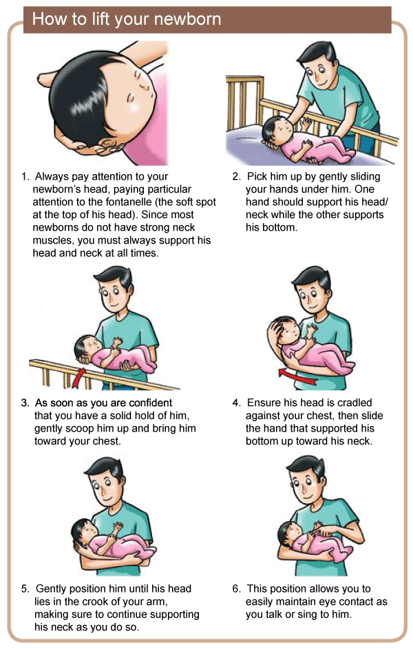 How to carry outlet a newborn